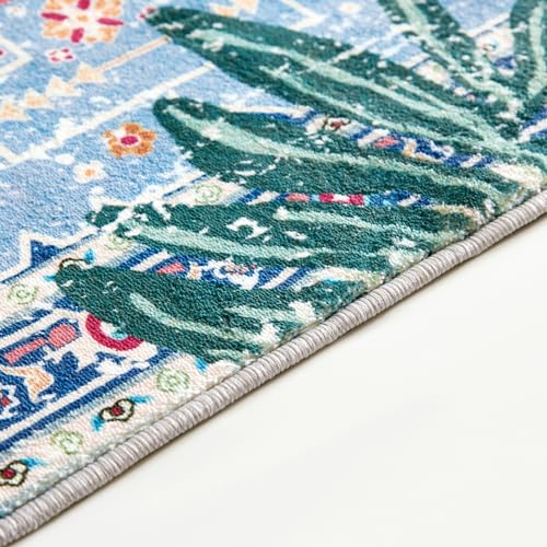Oriental Tropical Kitchen Runner Rug 2x5 Washable (10 Sq Ft)