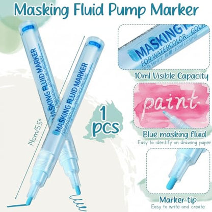 1 Pcs Masking Fluid Pen for Watercolor Painting