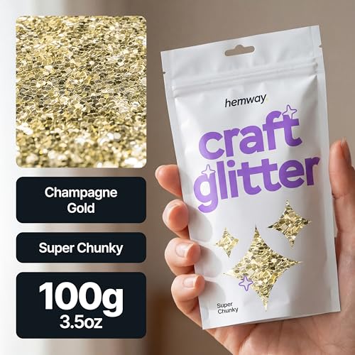 Craft Glitter Champagne Gold 100g Super Chunky Glitter (3.5 Ounce)