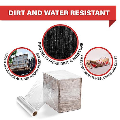4 Pack Stretch Wrap 18 Inch 80 Gauge Shrink Wrap (1100 Sq Ft)