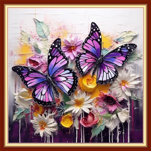 Cross Stitch Stamped Full Embroidery Kits DIY 11CT Cotton Thread Printed DIY Needlepoint Kits Craft Needlework Set Cross