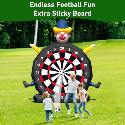 14FT Giant Inflatable Soccer Dart Board Kickball Set for Kids