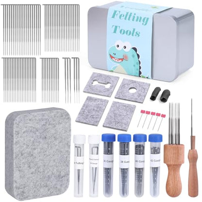 70 Pcs 4 Sizes Felting Needles Tool Kit with Needle Felting Pad