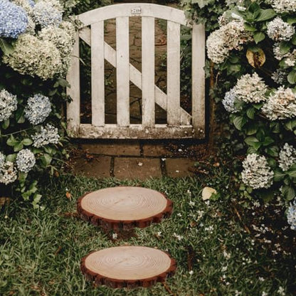 Wooden Garden Stepping Stones Outdoor for Walkway Decorative Wood Pathway Stones for DIY Garden Projects and Pathmaker