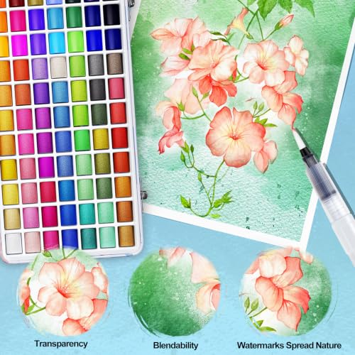 168 Colors Watercolor Paint Set (168 Count)
