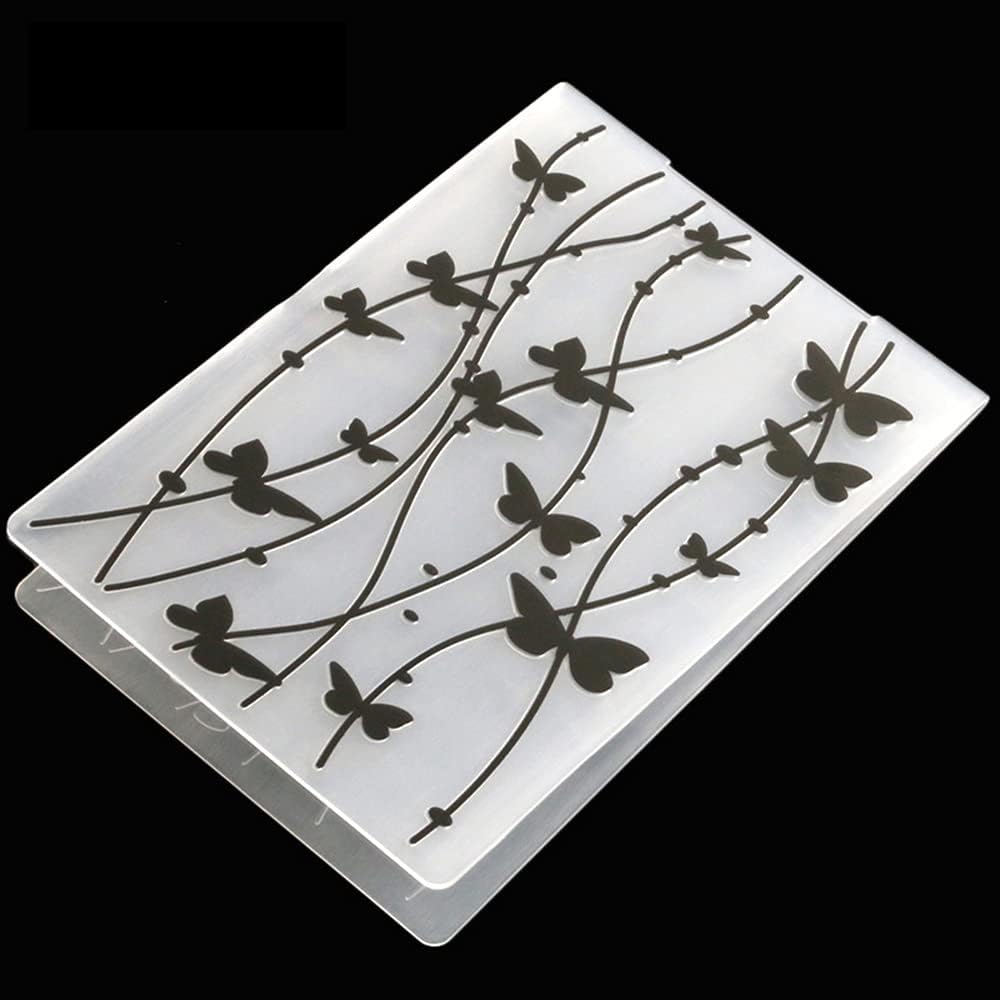 10 Styles Plastic Embossing Folder DIY Craft Template Molds Stamp Stencils Scrapbook Paper Cards Photo Album Making Tool Embossing Folders Handmade Art Craft Supplies Fondant Cake Decorating Mold