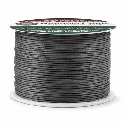 0.5mm Dim Gray Cotton Waxed Cord for Jewelry Making (327 Foot)