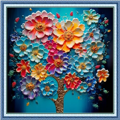 Stamped Cross Stitch Kits Full Range of Embroidery Needlework Starter Kits for Beginners Adults 11CT Embroidery Patterns Art Crafts DIY Needlepoint Kits
