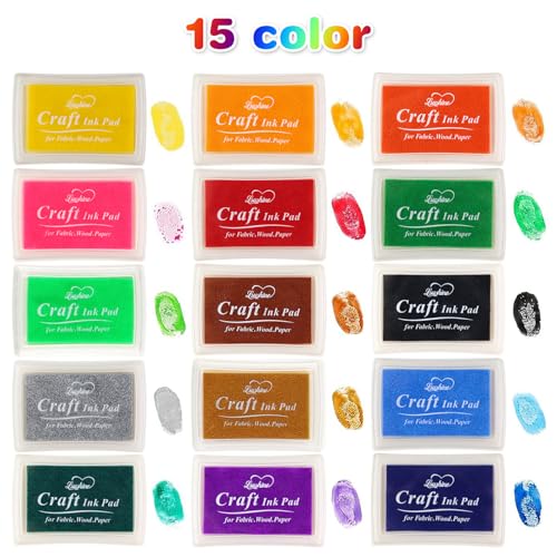 15 Colors Craft Ink Pads (15 Count)