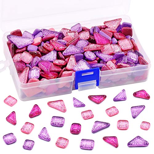 1 Pound Mixed Colors Shine Crystal Series Mosaic Tiles Assortment Kit