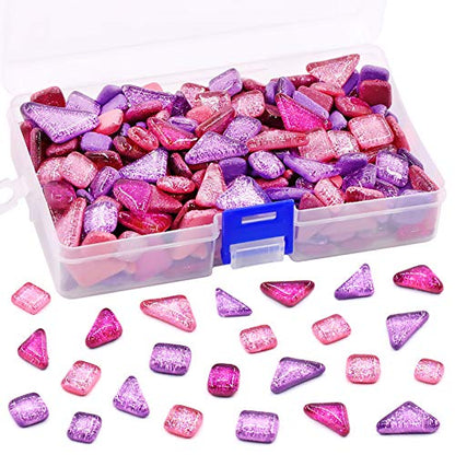 1 Pound Mixed Colors Shine Crystal Series Mosaic Tiles Assortment Kit