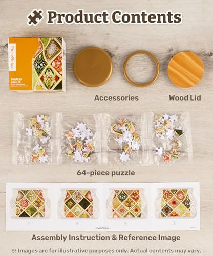 3D Puzzle Jar 64 Plastic Pieces for Adults (64 Count)