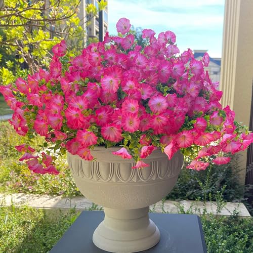 Artificial Flowers Fake Plants for Outdoor Indoor Decoration (16 Count)