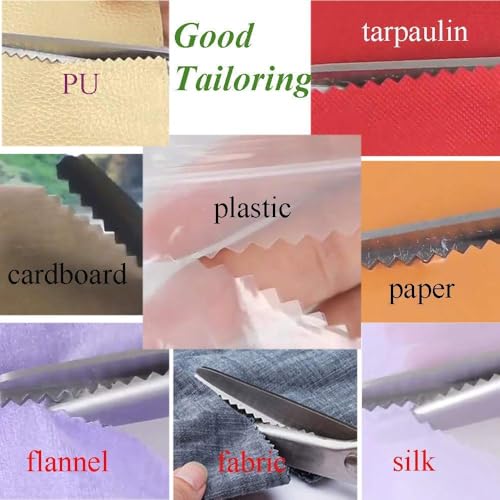 Green Pinking Shears Comfort Grips Crafts Zig Zag Cut Sewing Scissors