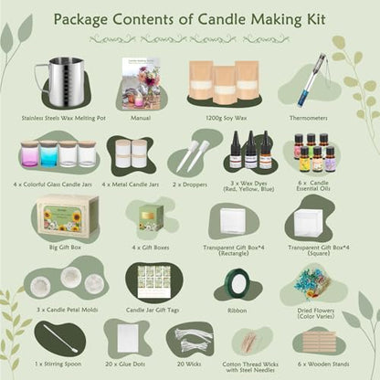 Candle Making Kit for Adults Beginners Full Set DIY Candle Supplies