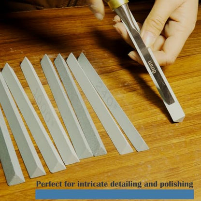 10pcs Triangular Sharpening Stone Sticks Set