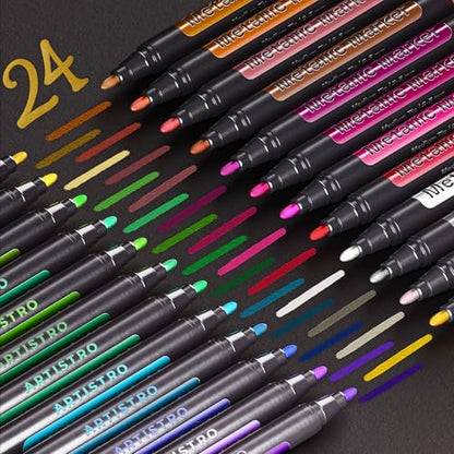 Metallic Acrylic Paint Markers (12 Count)