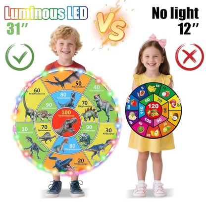 30 Inch LED Dart Board Kids Game (12 Count)