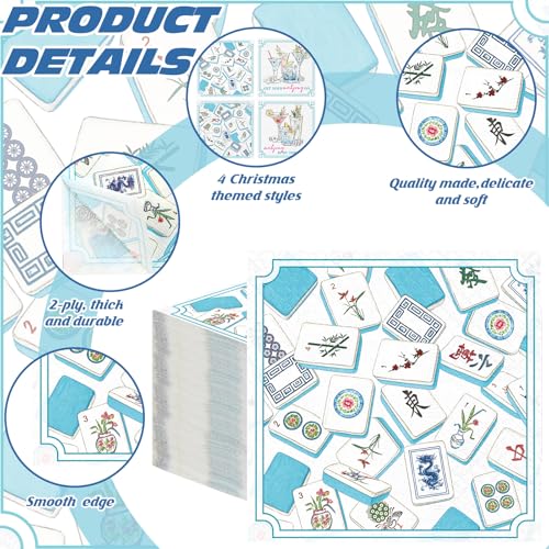 Mahjong Napkins 200 Pcs Cocktail Paper for Party Outdoor Events (200 Count)