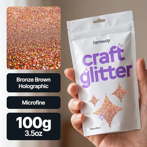 Craft Glitter Bronze Brown Holographic 100g Microfine Glitter (3.5 Ounce)