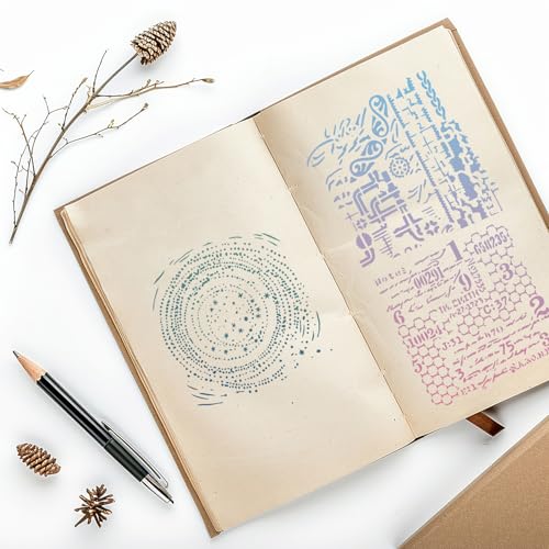 Cubist Stencils for Painting Texture Stencils for Crafts Reusable (20 Count)