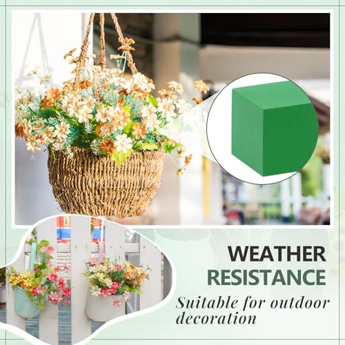 8 Pcs Reusable Floral Foam Blocks 9 x 3 x 3 Water Weather Resistant Dry Floral Foam for Artificial Flower Arrangements Outdoor Flower Boxes Outside Hanging Planters Wedding Home Decor