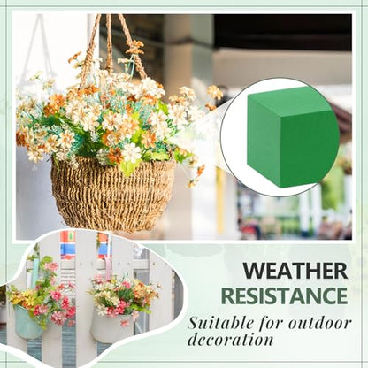 12 Pcs Reusable Floral Foam Blocks Water Weather Resistant Dry Floral Foam for Artificial Flower Arrangements Outdoor Flower Boxes Hanging Planters Wedding Home Decor