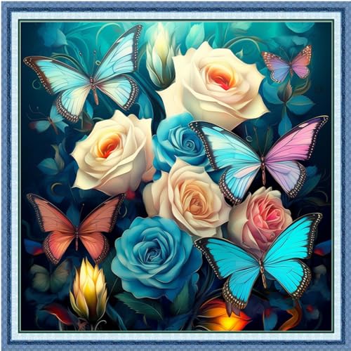 Stamped Cross Stitch Kits Full Range of Embroidery Needlework Starter Kits for Beginners Adults 11CT Embroidery Patterns Art Crafts DIY Needlepoint Kits