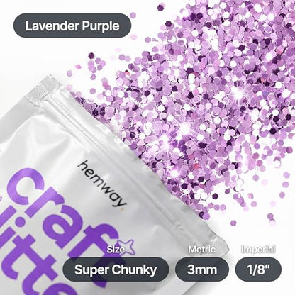 Craft Glitter Lavender Purple 100g Super Chunky Glitter (100 grams)