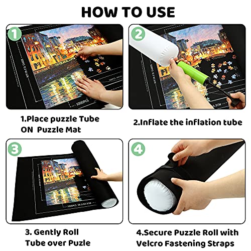 Portable Puzzle Mat Roll Up