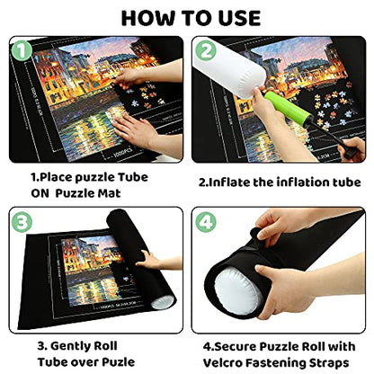 Portable Puzzle Mat Roll Up