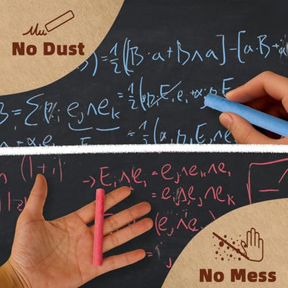 Dustless Colored Chalk 100PCS (100 Count)