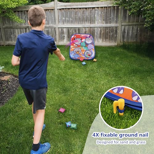 Dinosaur Bean Bag Toss Game Toy Outdoor Toss Game (26 Count)