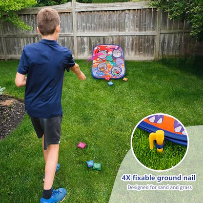 Dinosaur Bean Bag Toss Game Toy Outdoor Toss Game (26 Count)