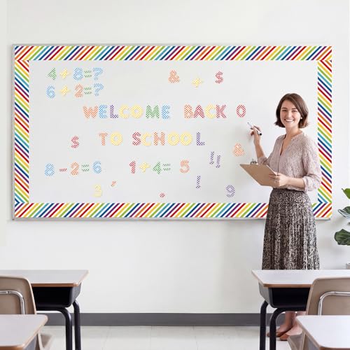 221 Pcs Colorful Checkered Bulletin Board Letters for Classroom (221 Count)