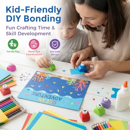 10 Piece Sea Animal Shaped Craft Punch Set for DIY Crafting (10 Count)