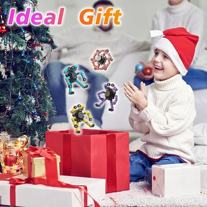 Transformable Fidget Spinners Toys 4 Pcs for Kids and Adults Stress Relief Sensory Toys for Boys and Girls Age 8 (4 Count)