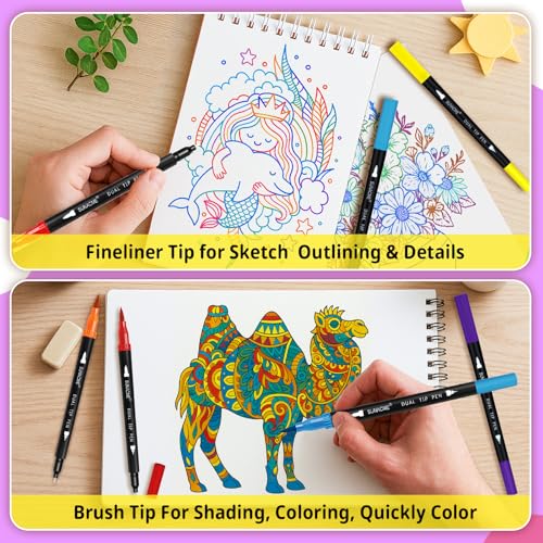 36 Colors Dual Brush Marker Pens (36 Count)