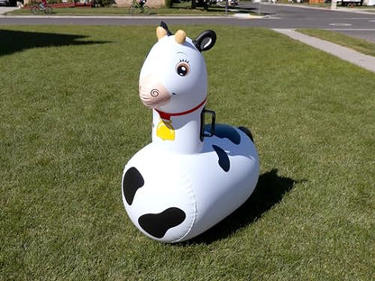 Hop N Go Inflatable Bouncy Cow Riding