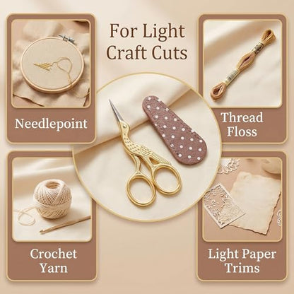 3.6inch Little Embroidery Scissors Sharp Stainless Steel Tip Sewing (2 Count)