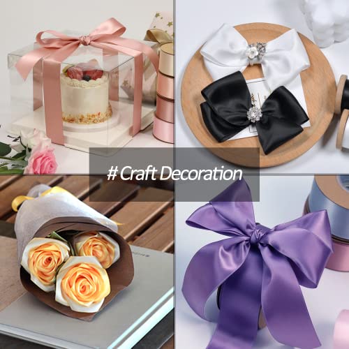 1-1/2" x 100 Yards Navy Blue Satin Ribbon Crafts Gift Wrapping