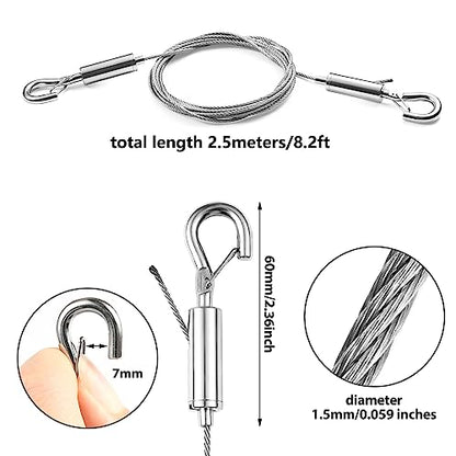 4PCS Picture Hanging Wire Kit Supports 66lbs (4 Count)