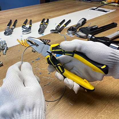 6 Inch Lineman Pliers with Wire Cutter Electrical High Leverage
