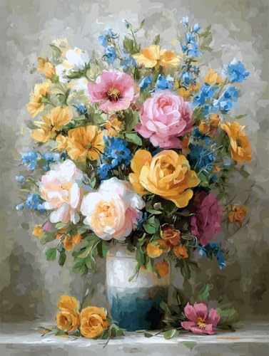 14 ct Counted Cross Stitch Kits for Adults Flowers Cross Stitch Patterns Stamped Printed Cross Stitch Kits