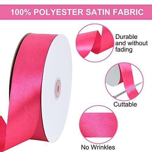 100 Yard Hot Pink Satin Ribbon 1 (300 Foot)