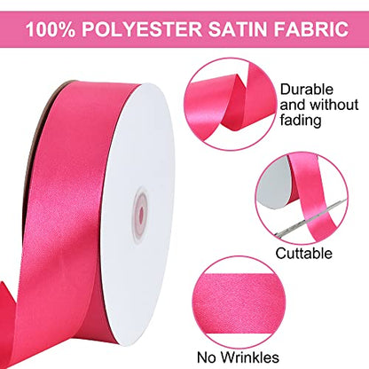 100 Yard Hot Pink Satin Ribbon 1 (300 Foot)