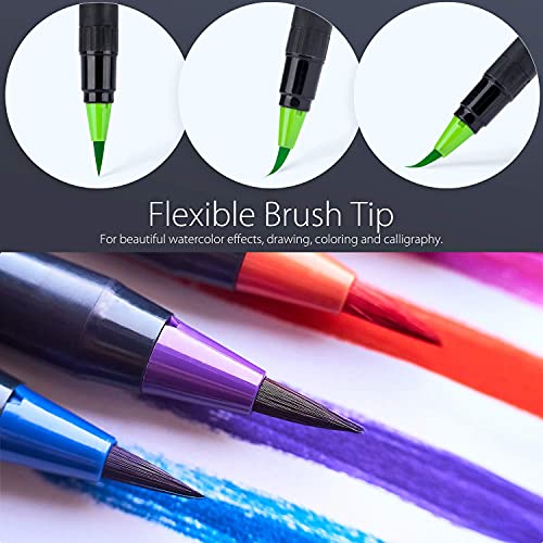 Professional Watercolor Brush Markers Pen 48 Colors of Ohuhu (48 Count)