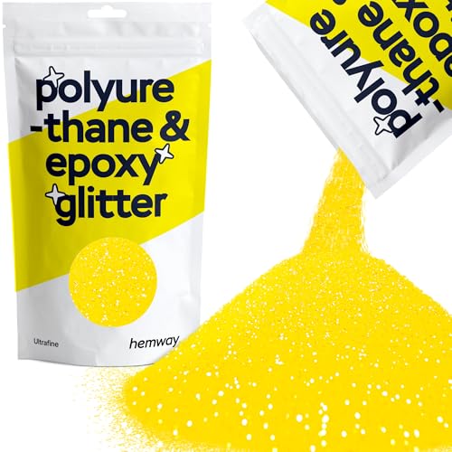 Resin Glitter Fluorescent Yellow 100g Ultrafine (3.5 Ounce)