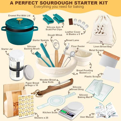 Upgraded All Inclusive Sourdough Starter Kit with Dutch Oven