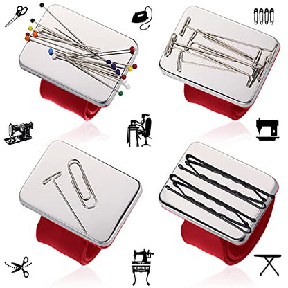Magnetic Wrist Sewing Pincushion with 100 Pcs 1.5" Pins